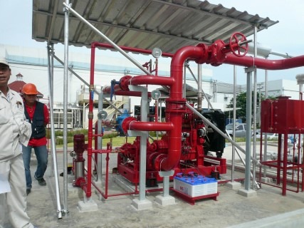 ติดตั้งหัวฉีดดับเพลิงตามสำนักงาน